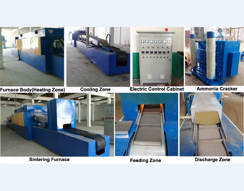 一種全自動推桿式燒結爐及碳石墨環單個成型生產工藝