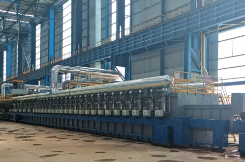 中冶南方熱工公司總承包石鋼3#棒材連續(xù)式退火爐點火烘爐